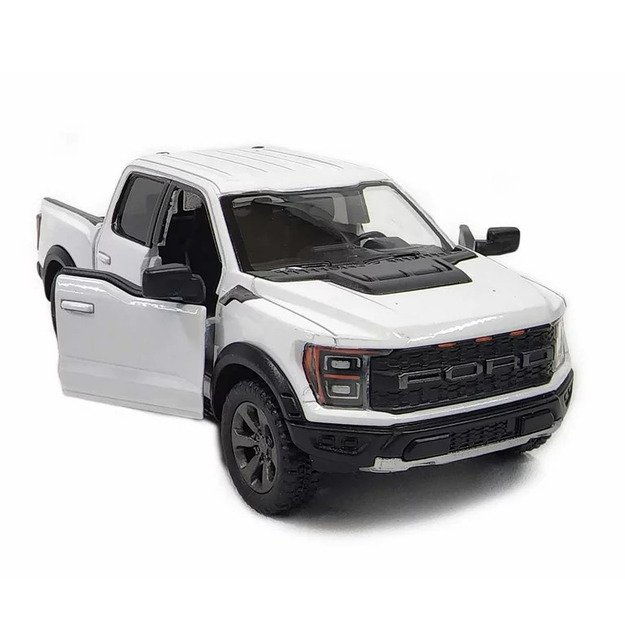 KiNSMART automobilis, 2022 Ford F-150 Raptor, baltas