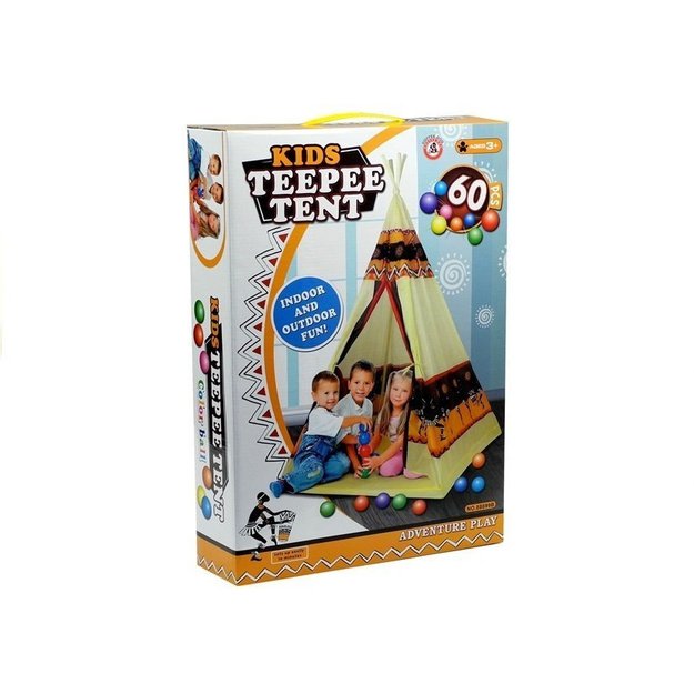 Tent Teepee Indian Tipi Playhouse + 60 Balls 4