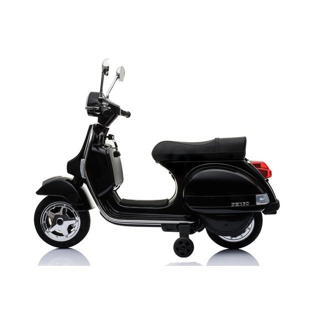 Vespa Scooter Electric Ride On Motorcycle - Black