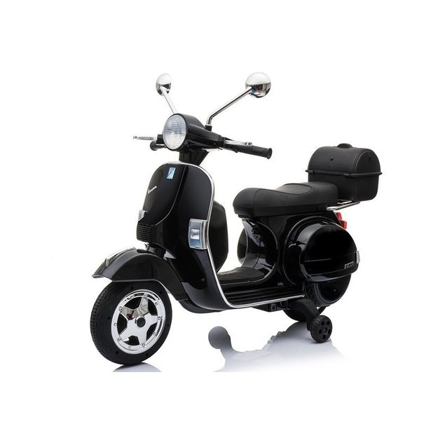 Vespa Scooter Electric Ride On Motorcycle - Black