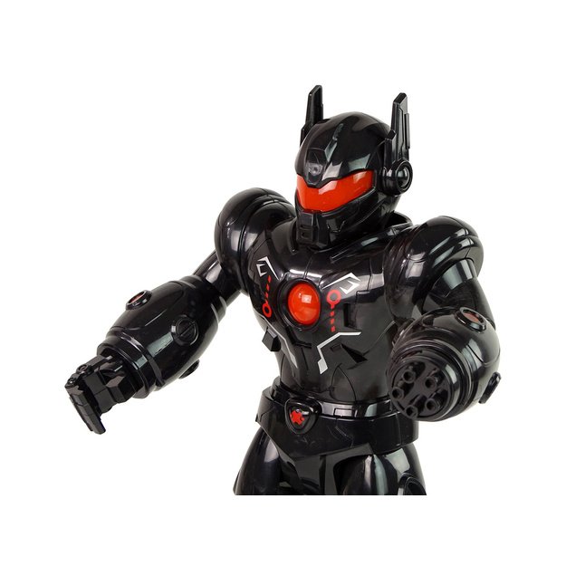 Interactive Robot Walks Sound Lights Black 6