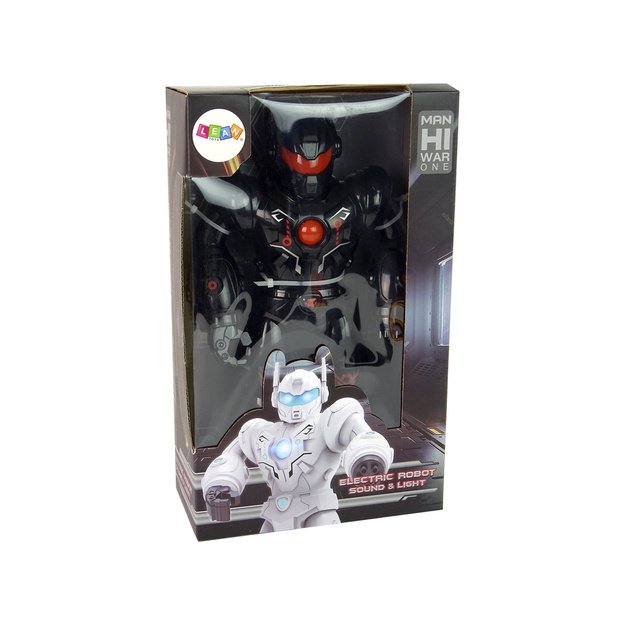 Interactive Robot Walks Sound Lights Black 5