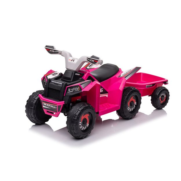 XMX630T Pink Battery Quad Bike With Trailer