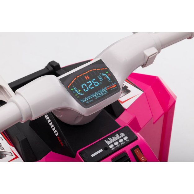 XMX630T Pink Battery Quad Bike With Trailer
