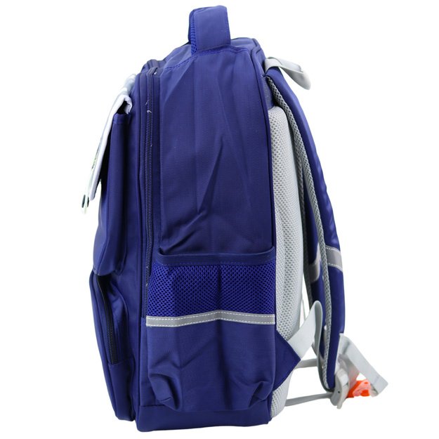 School Backpack Patches With Dinosaurs Chest Strap Navy Blue 39x27x15cm 2