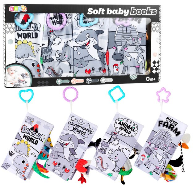 Set of Soft Educational Sensory Books for Toddlers 4pcs 1