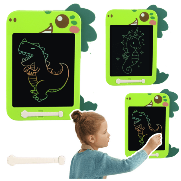 Marker Drawing Board Writing LCD Dinosaur Stylus Green
