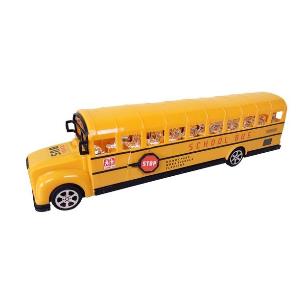 Plastikinis geltonas autobusas - 30 cm
