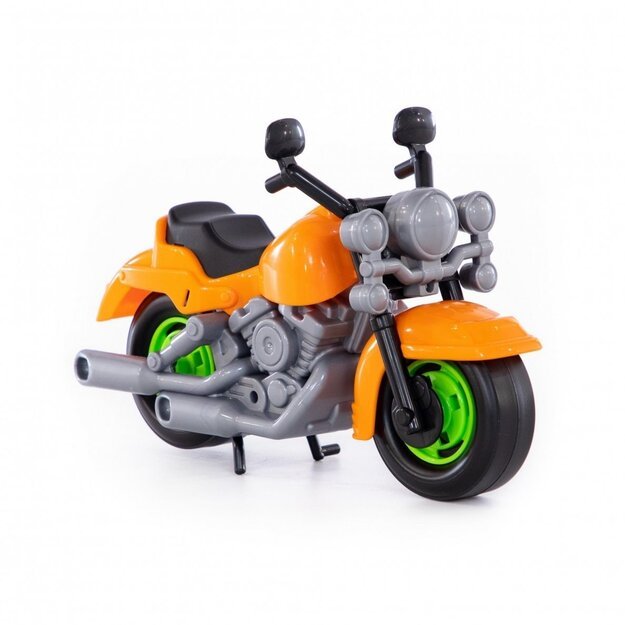 Plastikinis motociklas oranžinis 27cm