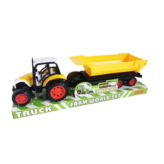 Žaislinis traktorius su priekaba 35 cm (1018-13)
