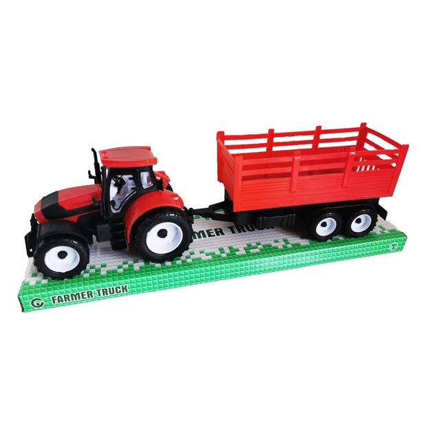Žaislinis traktorius su priekaba 37 cm (9978-1A)