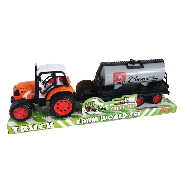 Žaislinis traktorius su priekaba 35 cm (1018)