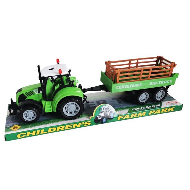 Žaislinis traktorius su priekaba 32 cm (FB17-2)