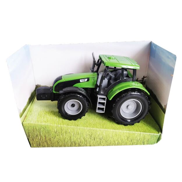 Žalias žaislinis traktorius 18 cm