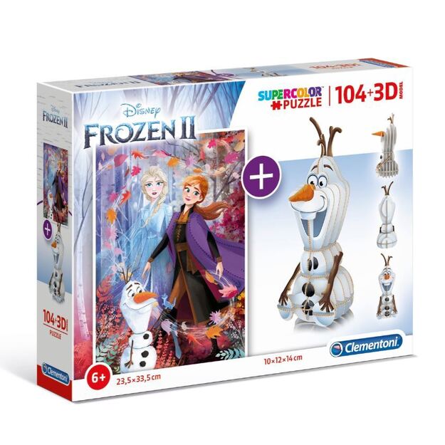 Dėlionė ir 3D Clementoni FROZEN II 104 det. 20170