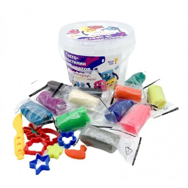 Modelino set in 15 colors with molds and tools