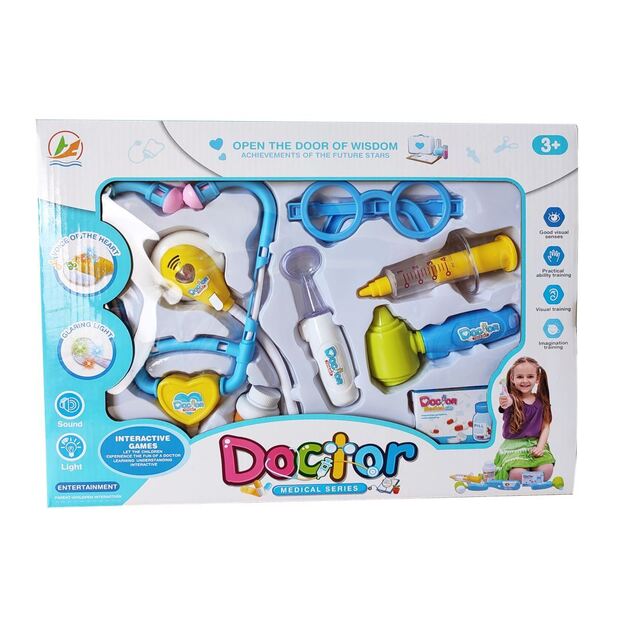 Žaislinis gydytojo - daktaro rinkinys Mėlynas