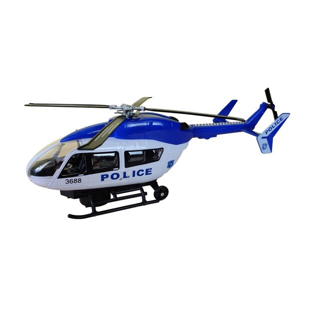 Žaislinis policijos sraigtasparnis su šviesomis ir garsais 36cm