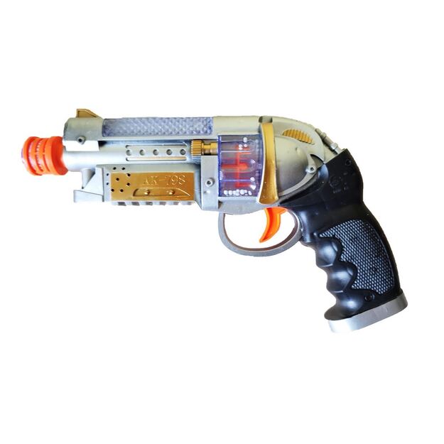Žaislinis ginklas su garsais, šviesomis ir vibracija 25 cm