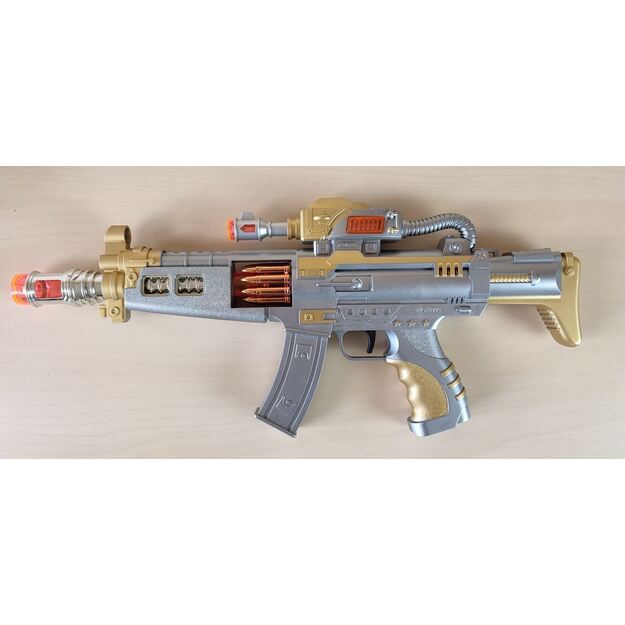 Žaislinis ginklas su garsais, šviesomis ir vibracija 46 cm (2312)