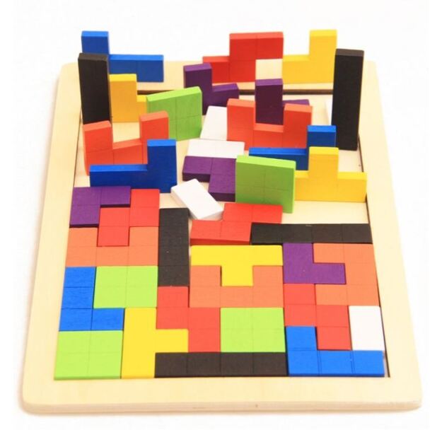 Medinė dėlionė Tetris žaidimas  40 det.