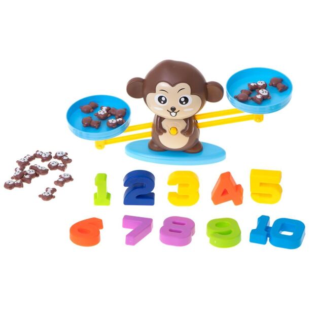 Edukacinės svarstyklės mokytis skaičiuoti - Beždžionėlė