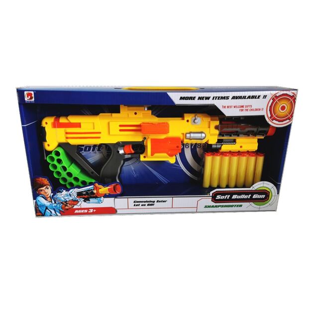Žaislinis ginklas su minkštomis kulkomis