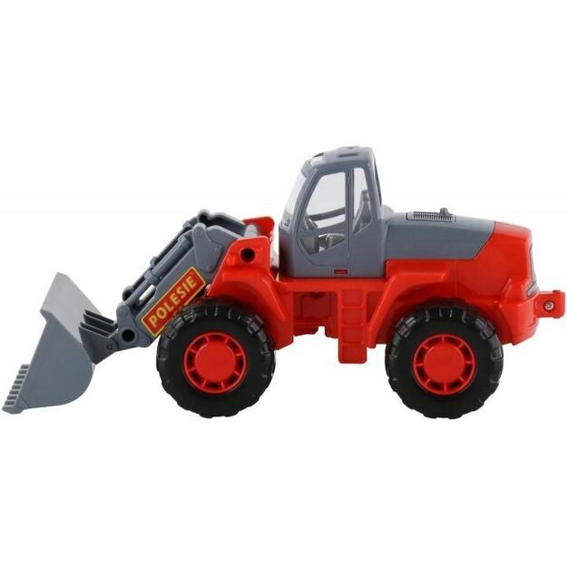 Plastikinis traktorius krautuvas 24cm (raudonas)