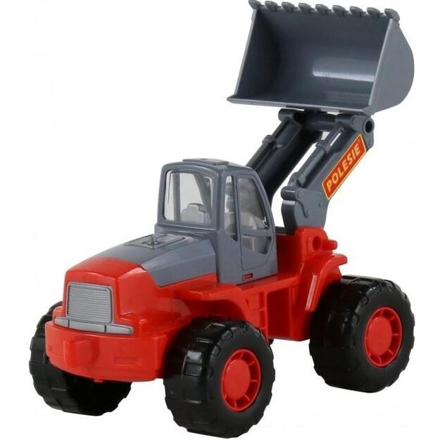 Plastic tractor loader 24cm (red)