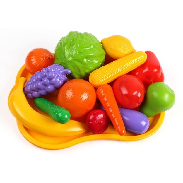 Žaislinis daržovių ir vaisių rinkinys 5347