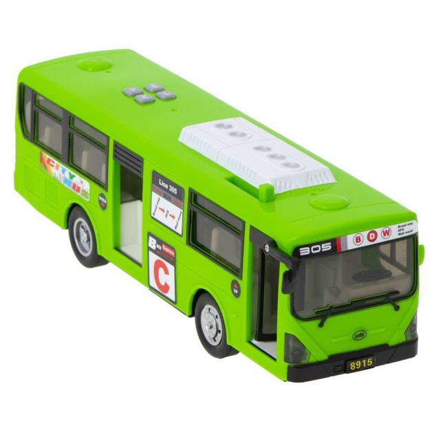 Žaislinis autobusas su garsais ir šviesomis (žalias)