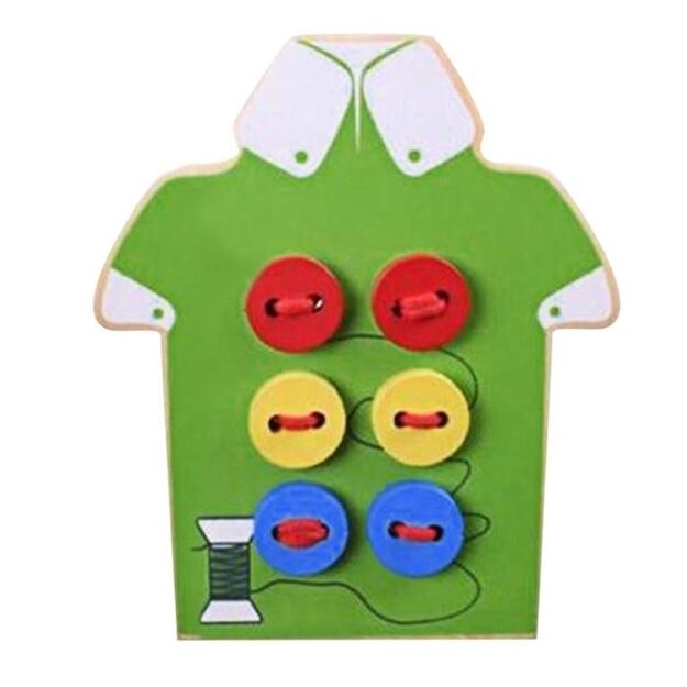 Medinis Montessori varstymo žaidimas - Sagos (žalia)