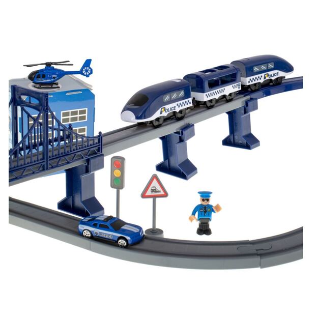 Elektrinis žaislinis policijos traukinys 3m (2936)