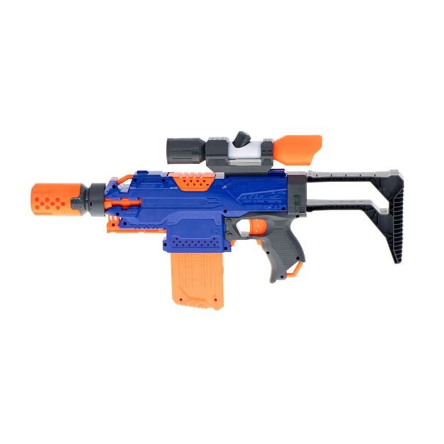 Žaislinis šautuvas Blaze Storm ginklas su 48 kulkų (mėlyna spalva)