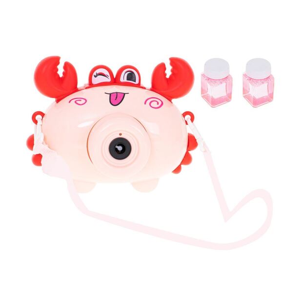 Elektrinis muilo burbulų pūtimo žaislas - Krabas fotoaparatas (raudonas)