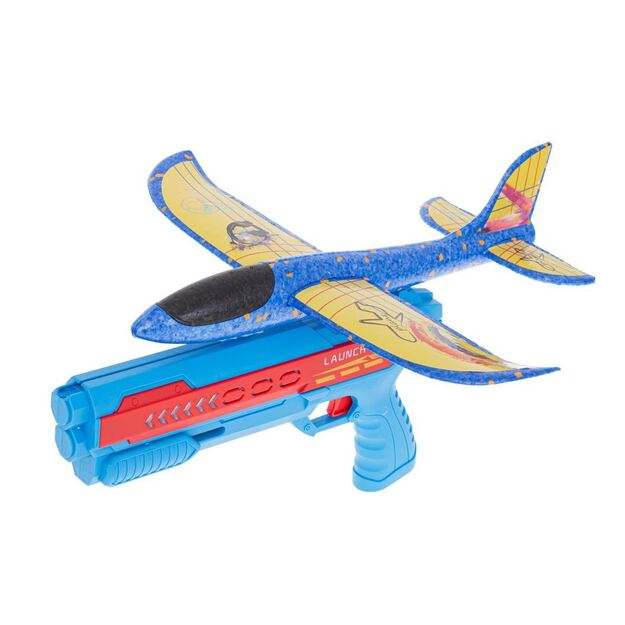 Pistoletas lėktuvų paleidėjas su lėktuvu (mėlynas/mėlynas)