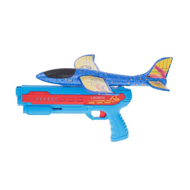 Pistoletas lėktuvų paleidėjas su lėktuvu (mėlynas/mėlynas)