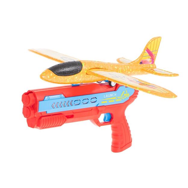 Pistoletas lėktuvų paleidėjas su lėktuvu (raudonas/oranžinis)