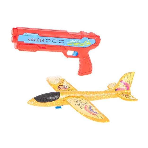 Pistoletas lėktuvų paleidėjas su lėktuvu (raudonas/oranžinis)