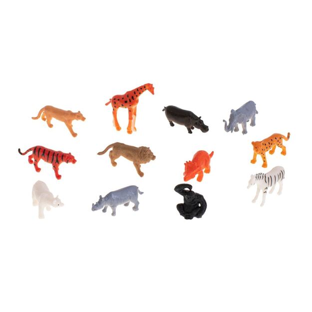 Žaislinių figūrėlių rinkinys - Gyvūnai 48 vnt