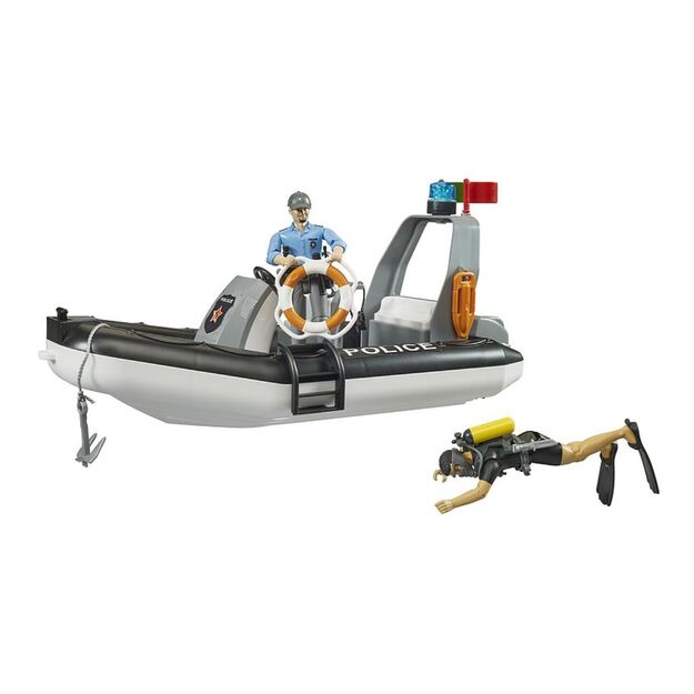 BRUDER Police boat with 2 figures and accessories 62733