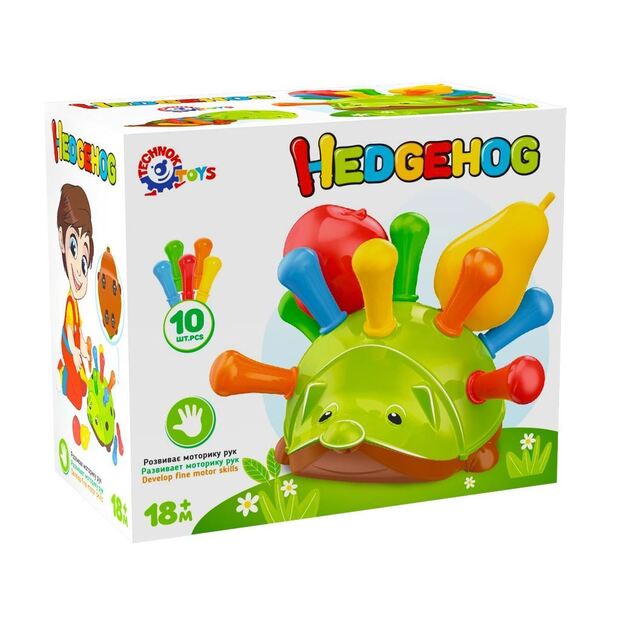 Montessori dėliojimo žaidimas - Ežiukas (žalias)
