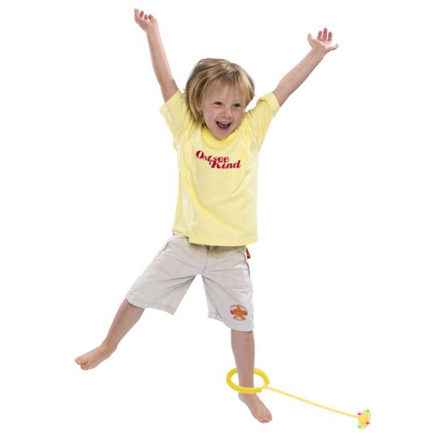 Hula hoop šokinėjimo žaislas su šviesomis (geltonas)