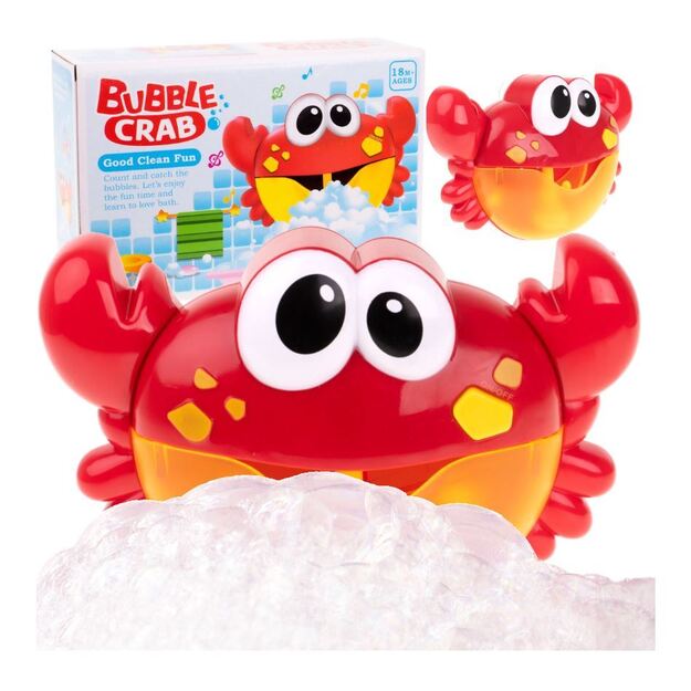 Vonios žaislas - Elektrinis muilo burbulų pūtimo aparatas - Krabas