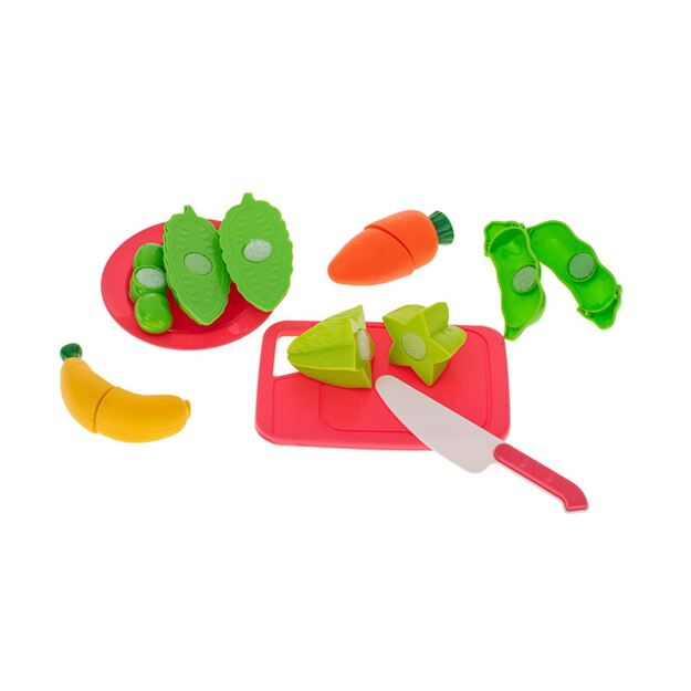 Žaislinė kriauklė su pjaustomomis daržovėmis