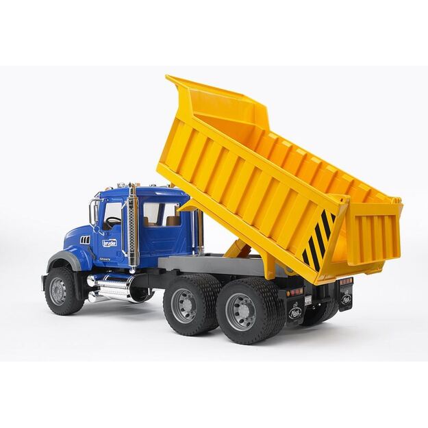 BRUDER 02815 Mack dump truck with lift trailer