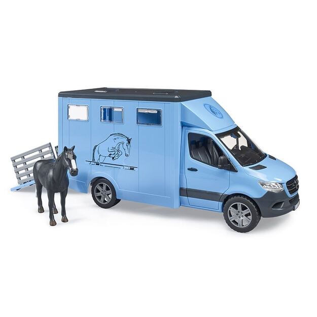 BRUDER MB Sprinter horse transporter with horse 02674
