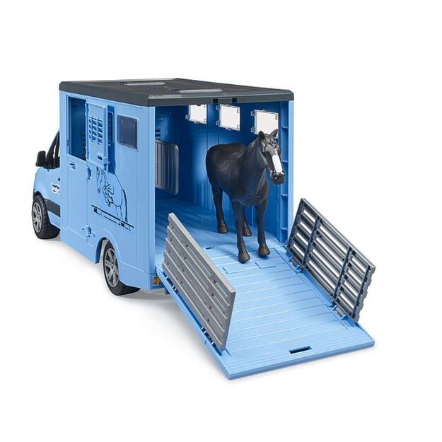 BRUDER MB Sprinter horse transporter with horse 02674