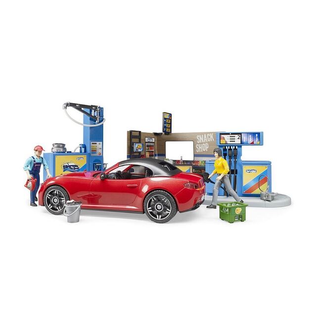 BRUDER 62111 Car wash with sports car and figures