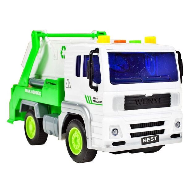 Garbage truck with sounds and lights 18 cm (3846)